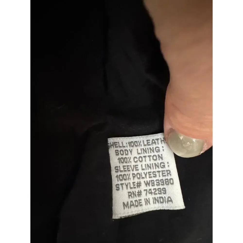 Walter Baker New York Black Leather Moto Jacket, Medium - Picture 5 of 10